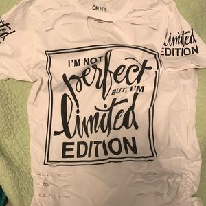 Womens ripped tee size M